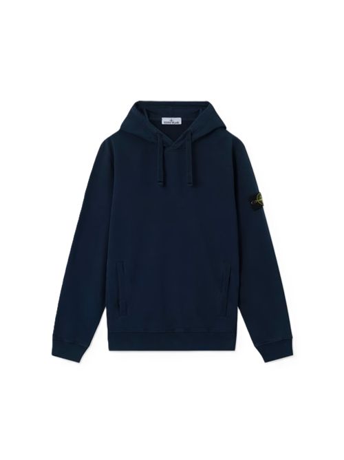 BRUSHED ORGANIC COTTON FLEECE Stone Island | L2S15 6100048 S0A20V0020 NAVY BLUE